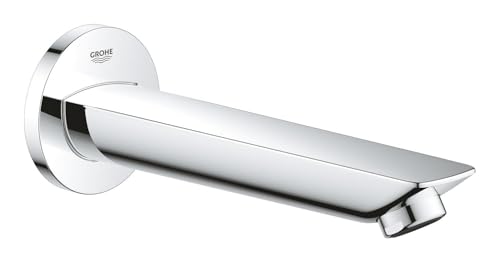 GROHE BauCosmopolitan Wall Mounted Bath Filler Spout (Projection 171 mm, Tap Aerator, Male Thread 1/2 Inch), Chrome, 13255001