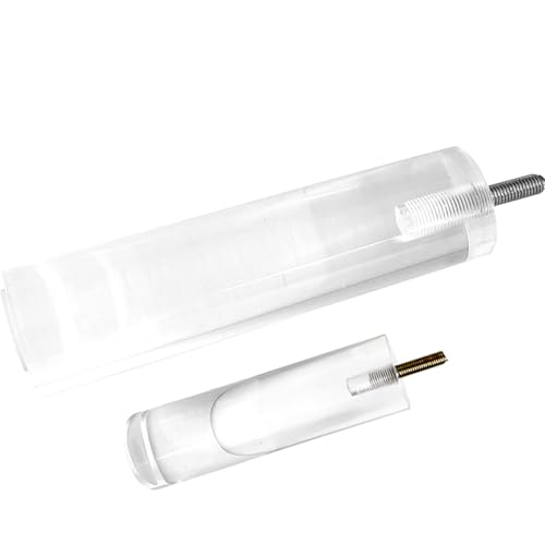 SGSKEIEY Gambe per Mobili in Acrilico,2 Pezzi Piedini Trasparenti Ricambio Sofa Piedini Armadio Moderno Trasparente Decoro Fai Da Te con Montaggio Hardware (18cm)