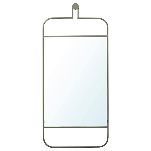 Miroir à cadre vert GRANVÅG 50x110 cm avec fixation murale épurée