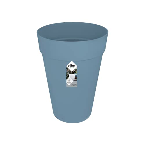 Elho Loft Urban Rond Haut 35 - Pot De Fleurs - Bleu Vintage - Extérieur - Ø 34 x H 45.6 cm