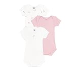 Lot de 3 bodies fille manches courtes en côte 1X1, une matière extensible et confortable