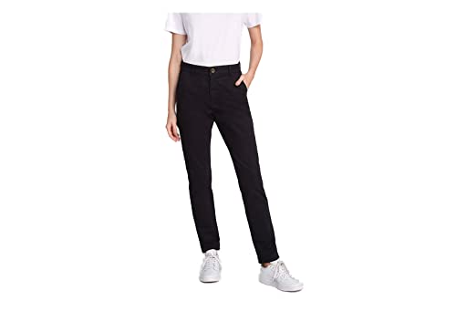 Calça Básica Feminina Cintura Média Chino Com Elastano - Preto 042