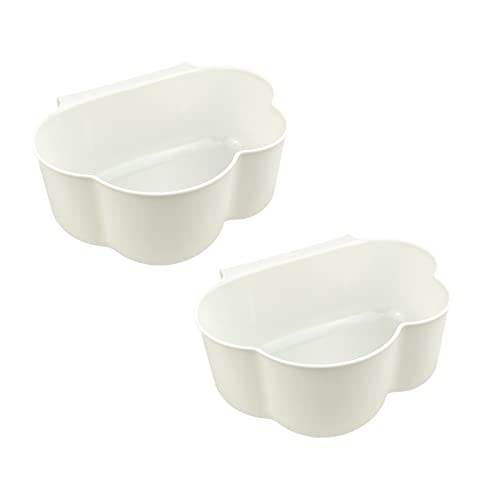 Cubo de basura colgante para puerta de cocina, cubo de basura para residuos de cocina, cubo de basura para el hogar, cubo de basura colgante (blanco) Cover