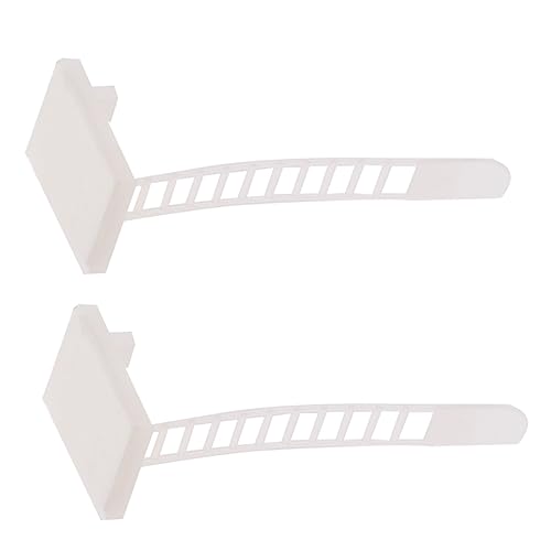 Mikikit 50 piezas Clips de cable adhesivos ajustables de nylon para organización ordenada de cables y cordones bajo escritorio para hogar y oficina miniatura 1