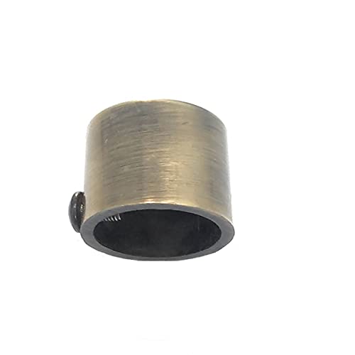 Image of FAPBADRI Simple Curtain End Caps /Finials for a 1 inch Pipe /Rod, Colour - Antique Gold Round, 6 Pieces