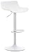 CLP Sgabello Alto Bar Aveiro In Polipropilene I Sgabello Cucina Girevole A 360° Dal Design Moderno I Sedia Penisola Regolabile 57 - 78 CM, Colore:bianco