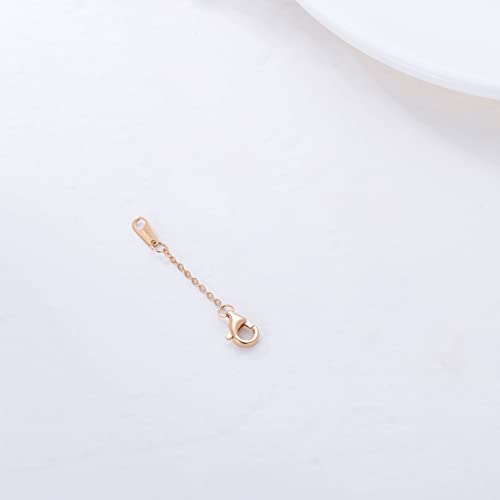 Image of 10k 14k Real Gold 1 inch /1.5 inch /2 inch /2.5 inch /3 inch /4 inch /5 inch Necklace Extender, Necklace Bracelet Extender Chain, Durable Gold Extender Chain, Adjustable Extension Chain for Necklace Bracelet Anklet