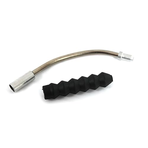 Clarks CX24C Guide Pipe 135 Degree Bend W/Rubber Boot for V-Brake, Silver