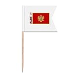 Hecho en Montenegro País Amor Palillo Banderas Etiquetado para Fiesta Pastel Comida Queso