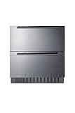 Summit 30" Two Drawer Refrigerator, Outdoor Drawer Refrigerator, 5.42 cu.ft. Capacity, ADA Compliant, Stainless Steel, Panel Ready Capable*- SPR3032DADA (*Panels not included)