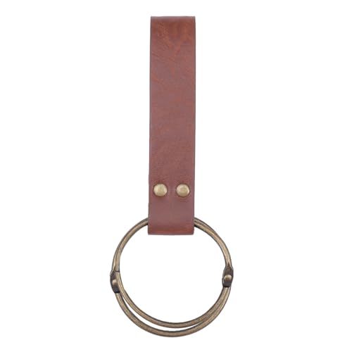 Porte-clés punk médiéval robuste en acier brossé pour reconstitution LARP