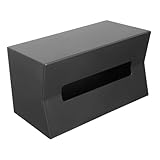 ULTECHNOVO Wandmontierter Küchenpapierhalter Schwarz Feuchttücher Box Kompakter Kunststoff Taschentuchspender Platzsparender Küchen Badezimmer Organizer Robuste Wand Tissue Roll Halterung