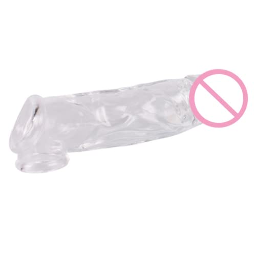 Capa Peniana Extensora Transparente Com Abertura para Escroto