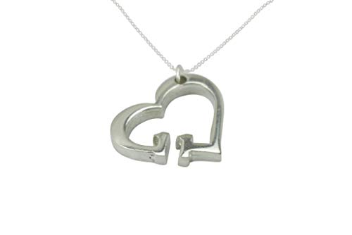 11 Year Wedding Anniversary Necklace - Heart Shaped with 11 Year Cut Out Design2