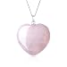 You Are My Only Love Natural Rose Quartz Healing Gemstone Reiki Chakra 18-20 Inch Gemstone Pendant Necklace in Gift Bag #GGP8-5