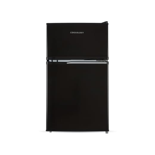 Cookology UCFF87BK 47cm Freestanding under counter Small Fridge Freezer in Black - 87 Litre Capacity - 2 Doors - Adjustable Temperature Control - LED Light - 3 Star Freezer Rating