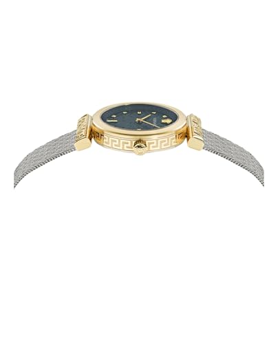 Versace Versace Regalia Collection Luxury Womens Watch Timepieces with a Two Tone Bracelet and Case featuring a Green Dial2