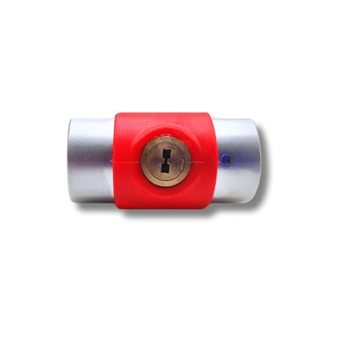 Image of Heavy Duty Keyed Lock | Hardened Steel Shackle Lock | Anti-Rust Security for Gate, Warehouse & Outdoor Use (ALT-30 RED (60MM))
