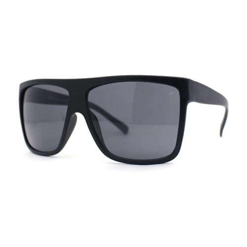 SA106 All Black Flat Top Mob Oversized Rectangular Sunglasses3