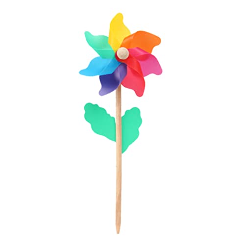 Eioflia Garden Decor Windmill Plastic Rainbow Pinwheel Decorative Plastic Spinners Windmill Flower Windmill Toy Garden Decoration Wind Spinners For Garden #TOP10
