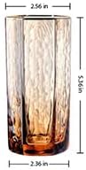 Miniatura 2 de Vaso hexagonal ámbar (juego de 6) 8 onzas líquidas de vaso de whisky para el hogar, bar, bebida de jugo de frutas, whisky, coñac, brandy,