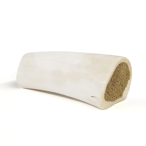 Cadet Stuffed Shin Bone, Long-Lasting Dog Chew Bones for Aggressive Chewers, High Protein Filled Bone Dental Chew for Dogs, Bully Stick Flavor Filling, 5-6" for Large Dogs