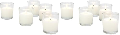 Image of Stonebriar 12 Hour Long Burning Unscented Wax Filled Votive Holders, 96 Pack, White