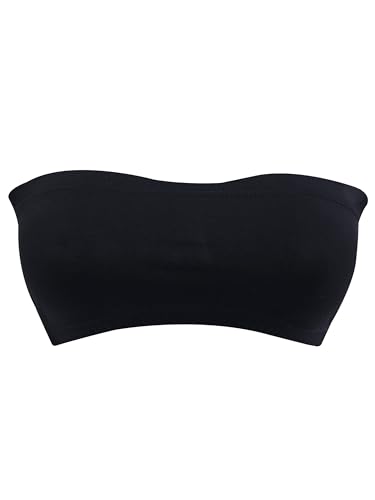 Image of DChica Essentials Tube Bra for Girls, Solid Stylish Without Strap Training Bra for Teenagers, Cotton Non-Padded Full Coverage Beginners Non-Wired Girls T-Shirt Gym (Pack of 1)