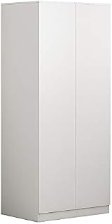 FWStyle Wardrobe, Engineered Wood, Matte White, 50 x 80 x 180 cm