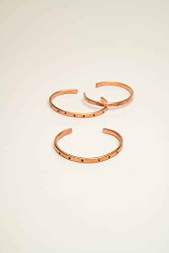 Bracelet, hand crafted copper bracelet, allergen free, trendy design available in 2 variations, one size3