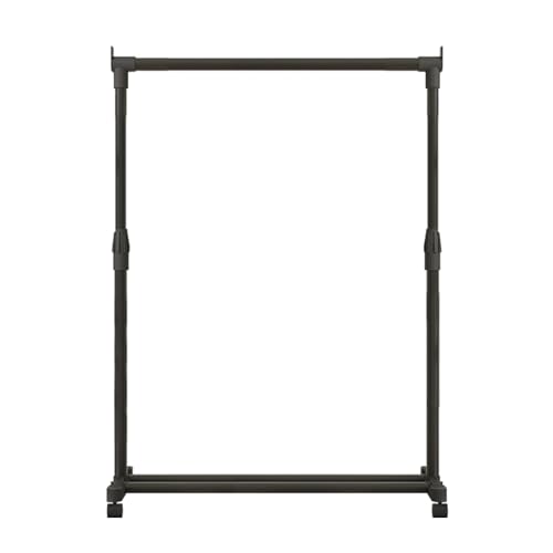 Generisch Perchero portátil | Tendedero portátil, telescópico, metal, ruedas | Perchero enrollable para dormitorio, tienda de ropa, ahorra espacio, estable, móvil
