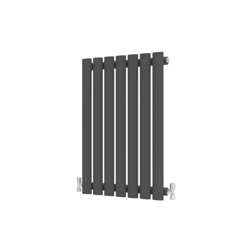 Radbliss Oval Column Horizontal Radiator 600x413mm Anthracite Single Central Heating Designer RAD