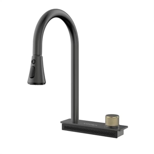 Image of EVANEX Waterfall Kitchen Facuet Hot and Cold Pull Out Kitchen Sink Mixer with Waterfall Provision 360 Degree Rotating Tap with 4 Water Outlet Modes