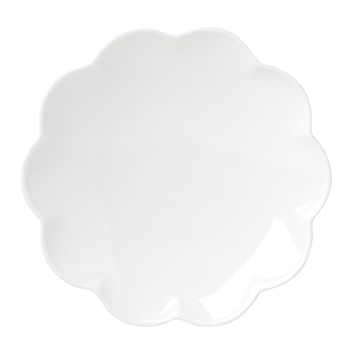 Image of Lenox Dinnerware Set, Studio 1414 Scallop 12-Piece Set, Service For 4, Bone China Material, Dishwasher & Microwave Safe, Home And Kitchen, Kitchen And Dining, Plates And Bowls Sets (White, 12 Pieces)