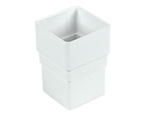 Marshall Tufflex White Rainwater Pipe Accessories - Downpipe - Square Pipe Socket/Joint