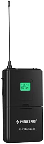 Phenyx Pro Wireless Bodypack Transmitter, 561.6MHz UHF BodyPack Transmitter for PTU-5000/PTU-4000 Series, 260ft Coverage