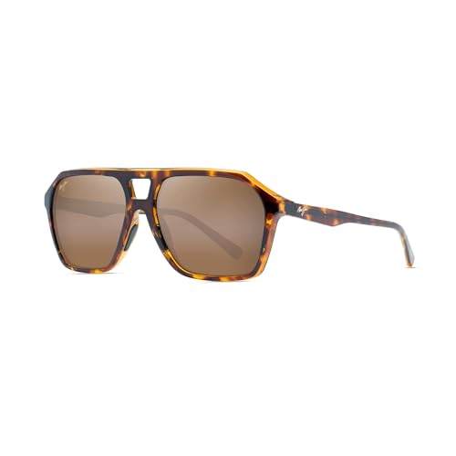 Image of Maui Jim Polarized Men's Wedges Aviator Sunglasses