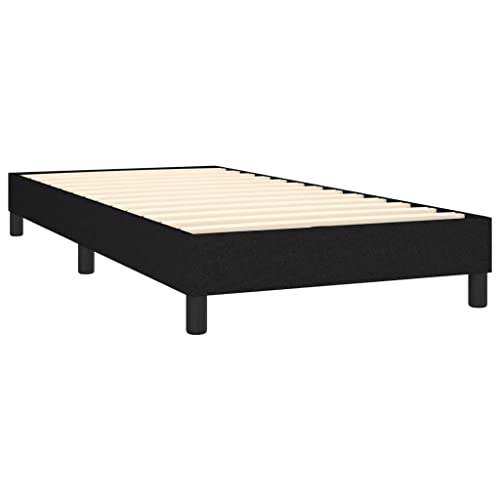 INLIFE Boxspringbett Schwarz 90x200 cm Stoff,17.5kg,3120486 – Bild 6