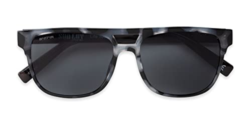 Foster Grant Sun Luv Life Rocks Aviator Sunglasses, Gray Tortoise, 55mm2