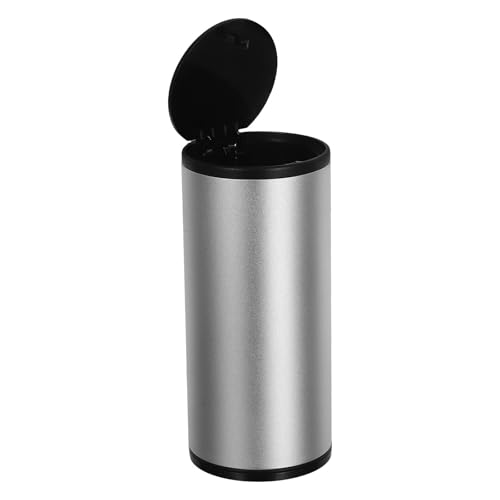 Cubo de basura para coche de aluminio con soporte para pañuelos desmontable