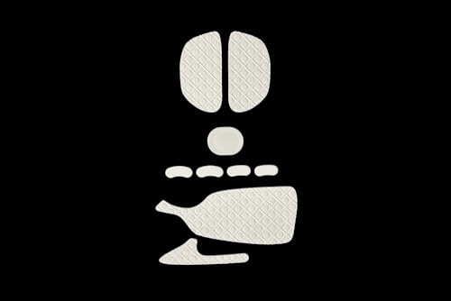 Image of Angry miao Infinity Mouse Replacement PTFE Rubber Foot & Anti Slip Sticker, Skates with Anti Slip Grip Tape for Gaming, Smooth Glide and Control, Compatible with AM Infinity Mouse, White