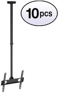 GOWOS (10 Pack) Flat TV Ceiling Mount 32"~55" Tilt/Swivel PLB-CE344 Black