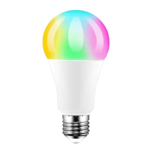 1 Lampadina Smart WiFi Assistente Google Home e Alexa, Luce Bianca Fredda e miscelazione RGB, Lampadina LED WiFi Smart Home Attacco E27 10W