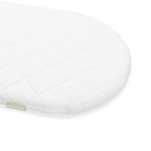 Mother Nurture Classic Foam Moses Basket Mattress, White, 72 x 30 x 4 cm