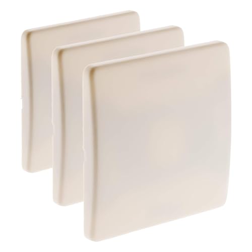 Zenitech Plaque Cache boîte 75x75mm vis + Griffes - Blanc - Diwone (Lot de 3)