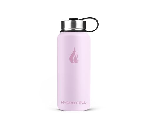 Image of HYDRO CELL Stainless Steel Insulated Water Bottle with Straw - For Cold & Hot Drinks - Metal Vacuum Flask with Screw Cap and Modern Leakproof Sport Thermos for Adults (Pink 32oz)
