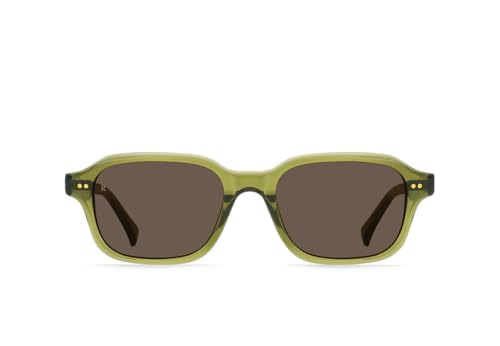 RAEN - Rhyme - Unisex Shallow Rectangular Sunglasses UV Protection - Cactus Quartz/Agave Lens (Size 51 MM)