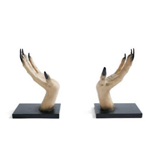 FIYSON Serre-Livres à Main de sorcière-Serre-Livres àmain de sorcière en résine d'halloween,décoration de Table d'halloween,Mains desorcière en résine,Accessoires pour la décoration intérieure