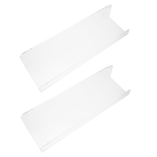 2pcs Acrylic Wall Storage Rack Book Rack Wall Shelf Space-saving Display for Home Office