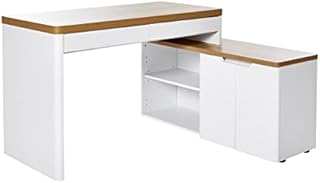 Amazon Brand - Movian Cuuba Office Corner Desk, 139.7 x 116.8 x 76.2 cm, White
